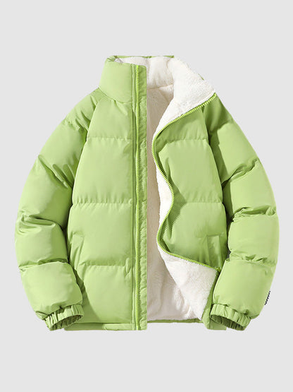 Tjock puffer fleecefodrad jacka för män - John