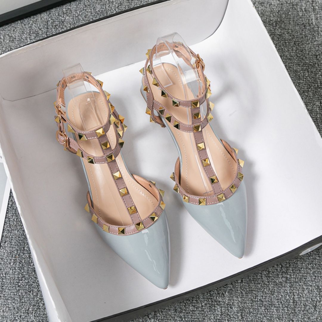 Flip Flops Rivet Spikes Tå Sandaler för flickor - Elisia
