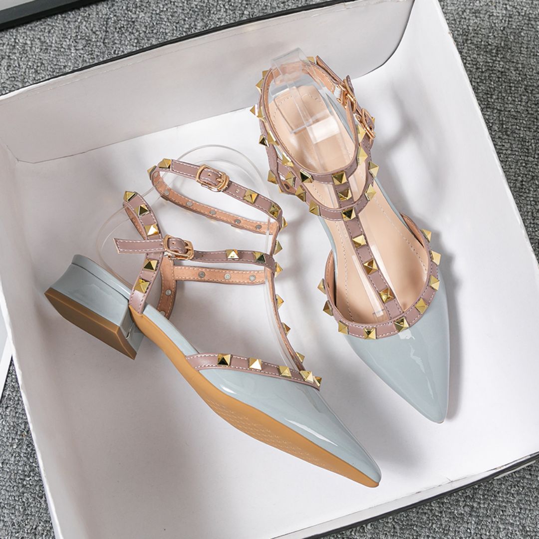 Flip Flops Rivet Spikes Tå Sandaler för flickor - Elisia