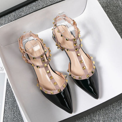 Flip Flops Rivet Spikes Tå Sandaler för flickor - Elisia