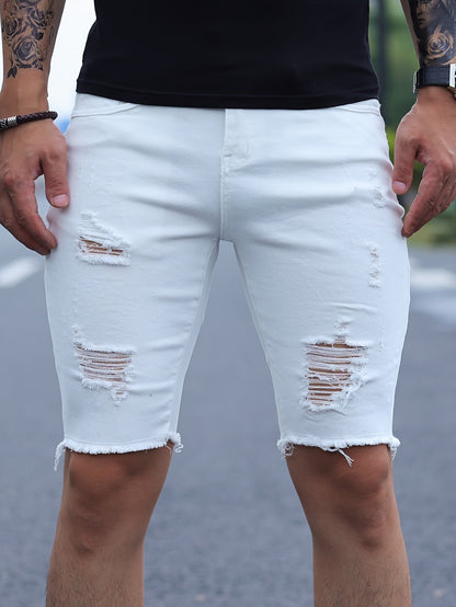 Kungsblå slitna shorts - Rikard