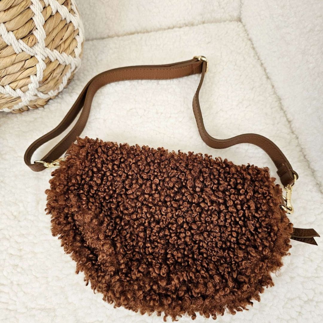 Structured Knit Pouch Crossbody Bag - Leona