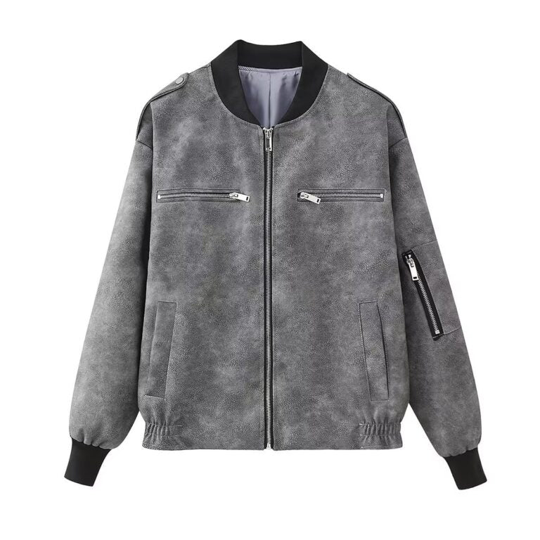 Vintage plus size skinnjacka för kvinnor - Ofelia