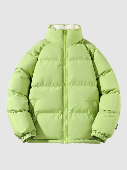 Tjock puffer fleecefodrad jacka för män - John