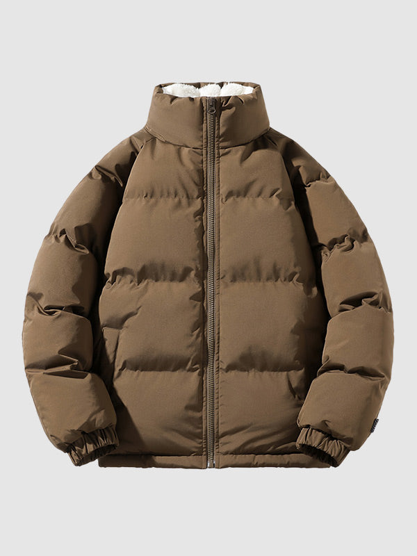 Tjock puffer fleecefodrad jacka för män - John