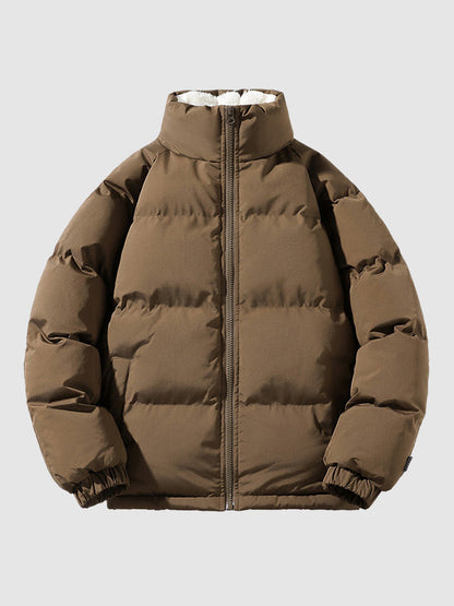 Tjock puffer fleecefodrad jacka för män - John