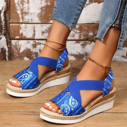 Espadrillesandaler med korsband -  Aunica