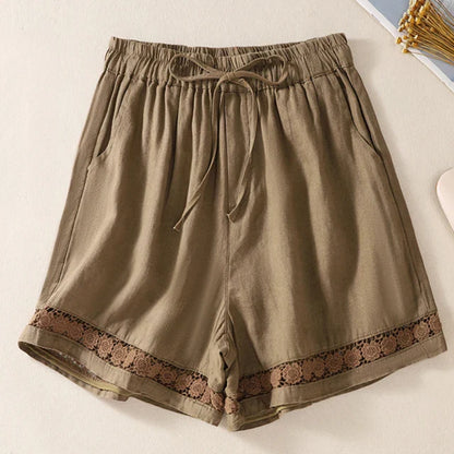 Sommarshorts gjorda av bomull och linne - Elvira