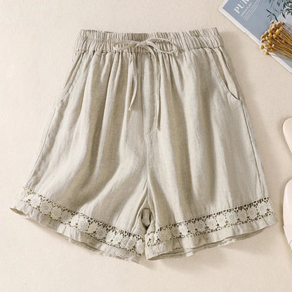 Sommarshorts gjorda av bomull och linne - Elvira