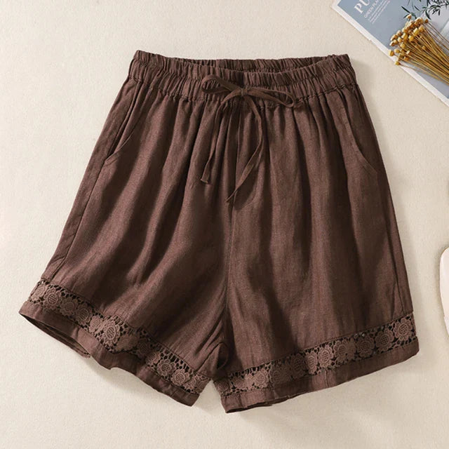 Sommarshorts gjorda av bomull och linne - Elvira