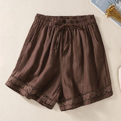 Sommarshorts gjorda av bomull och linne - Elvira