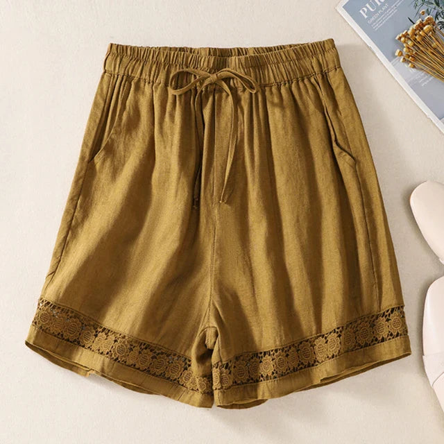 Sommarshorts gjorda av bomull och linne - Elvira