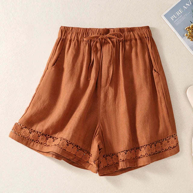 Sommarshorts gjorda av bomull och linne - Elvira