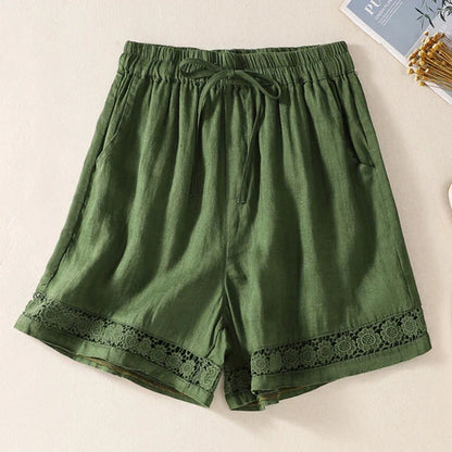 Sommarshorts gjorda av bomull och linne - Elvira