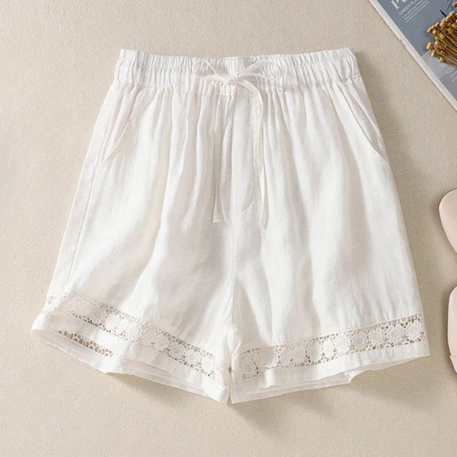 Sommarshorts gjorda av bomull och linne - Elvira