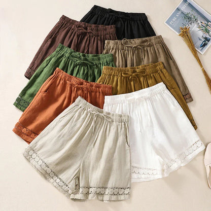 Sommarshorts gjorda av bomull och linne - Elvira