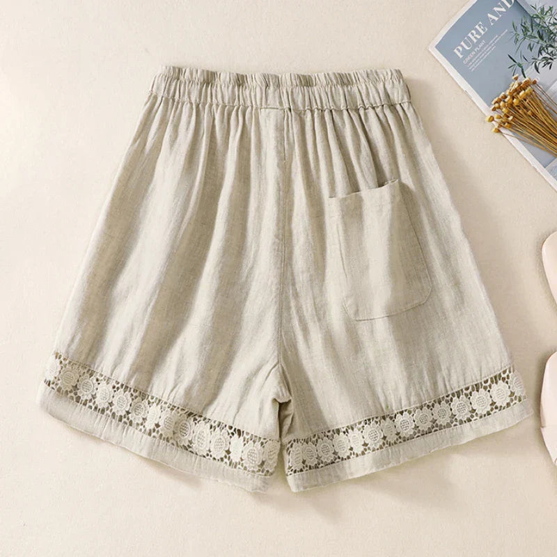 Sommarshorts gjorda av bomull och linne - Elvira