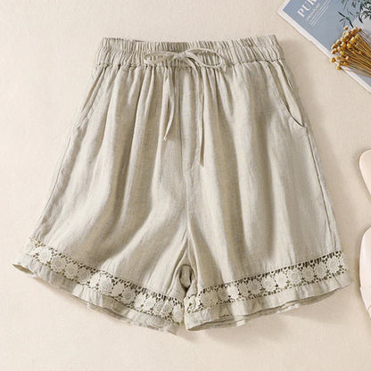 Sommarshorts gjorda av bomull och linne - Elvira