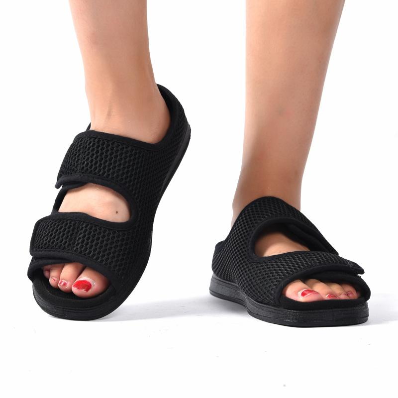 Breda sandaler med öppen tå - Kristina