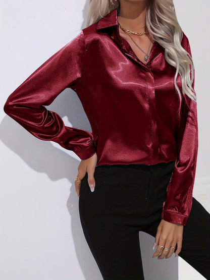 Elegant skjorta i satin - Margareta