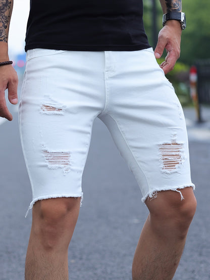Kungsblå slitna shorts - Rikard
