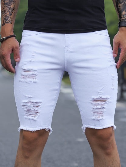 Kungsblå slitna shorts - Rikard