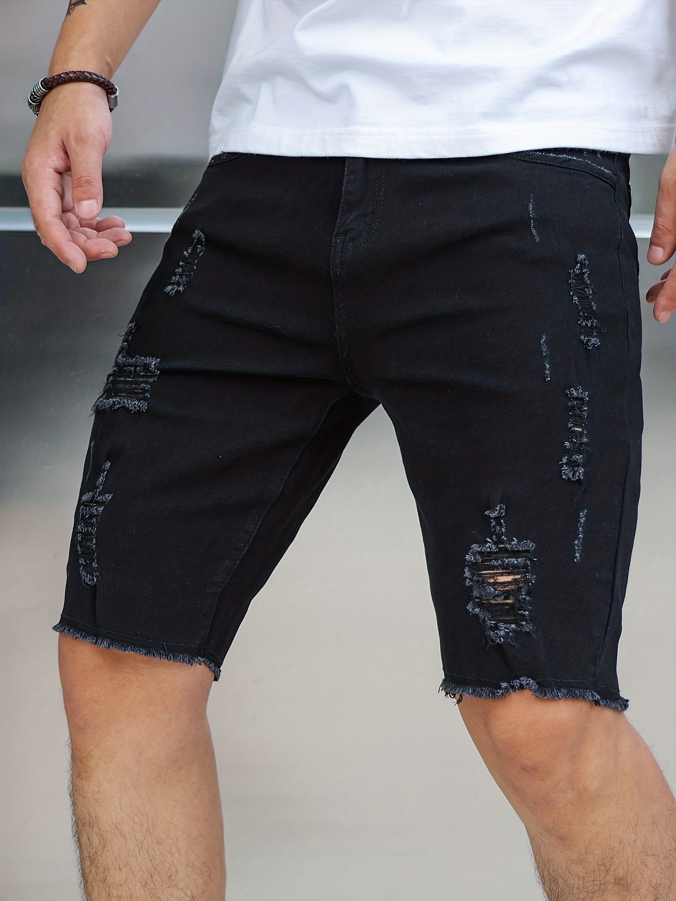 Kungsblå slitna shorts - Rikard