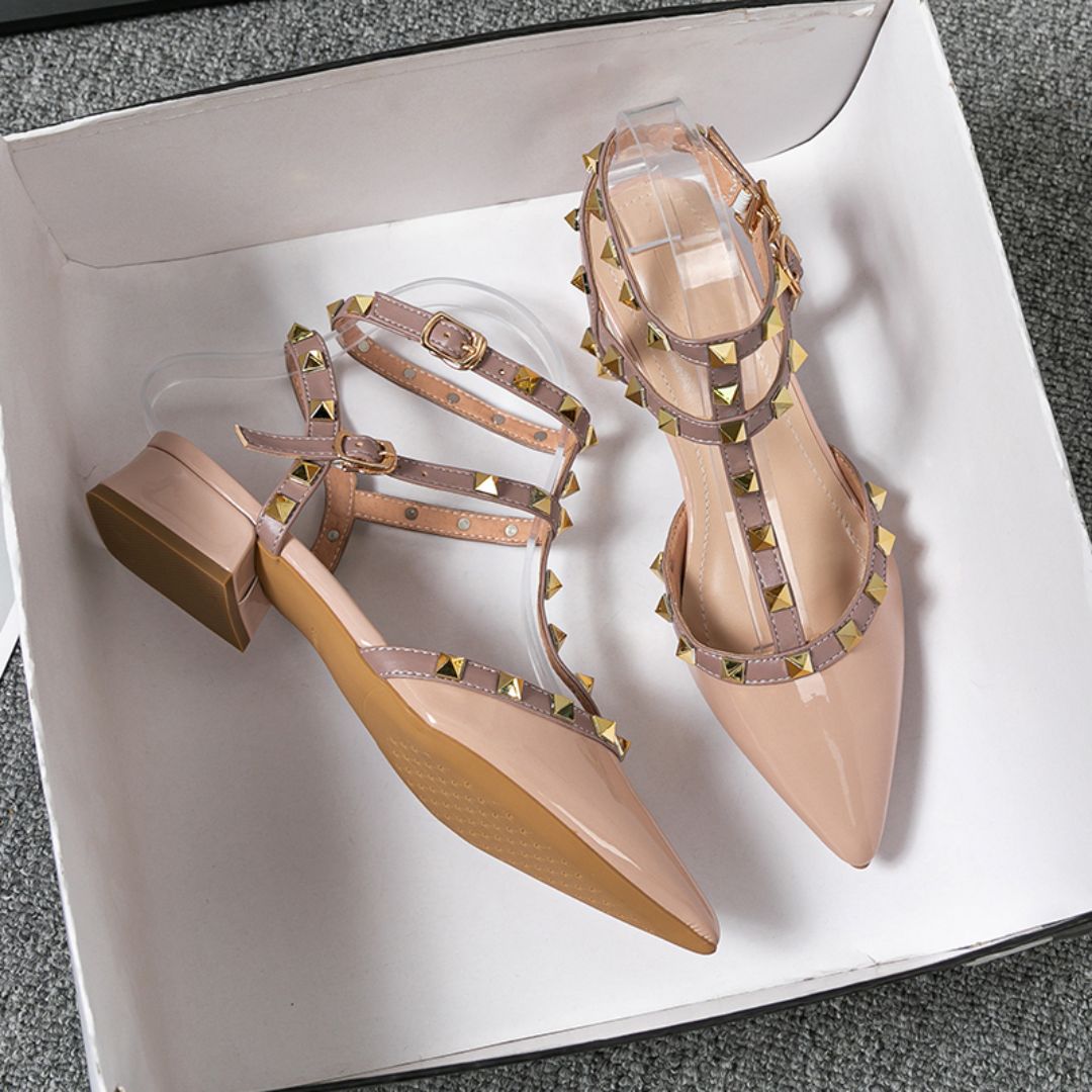 Flip Flops Rivet Spikes Tå Sandaler för flickor - Elisia