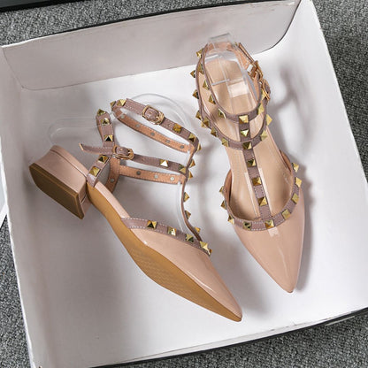 Flip Flops Rivet Spikes Tå Sandaler för flickor - Elisia