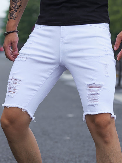 Kungsblå slitna shorts - Rikard