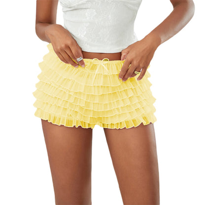 Ruffled sommarshorts för kvinnor - Maria