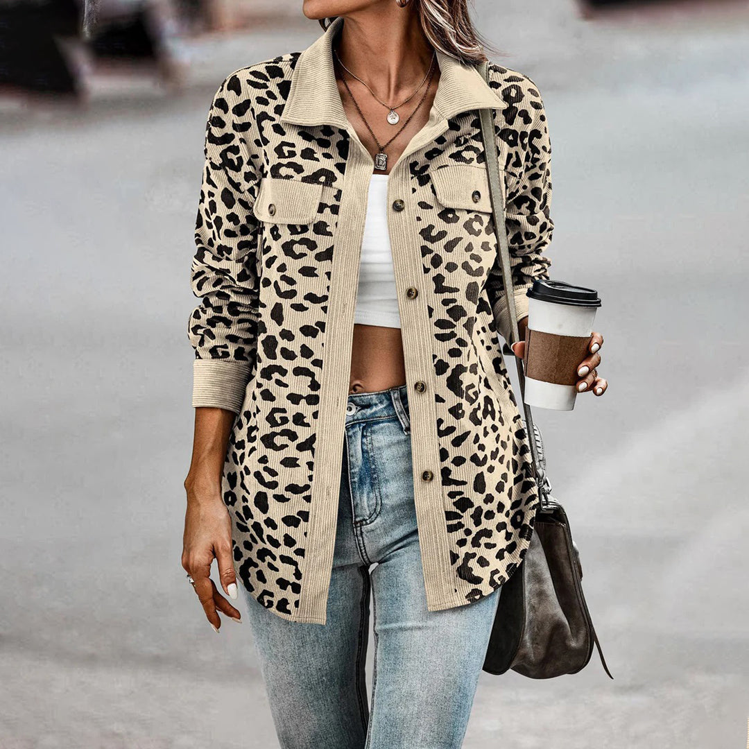 Trendig leopardmönstrad jacka - Lottie
