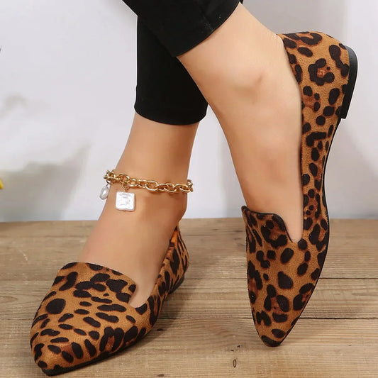 Leopard loafers med spetsiga tå - Lill