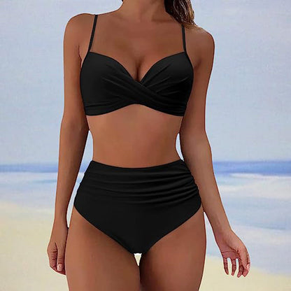 Tidlöst kors och tvärs bikiniset för kvinnor - Elina