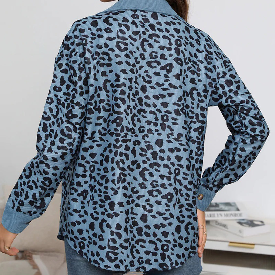 Trendig leopardmönstrad jacka - Lottie