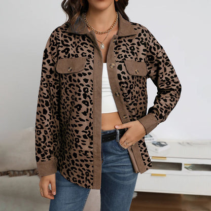 Trendig leopardmönstrad jacka - Lottie