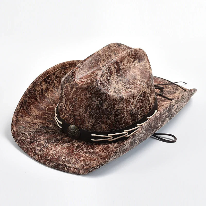 Cowboyhatt i läder - Henke