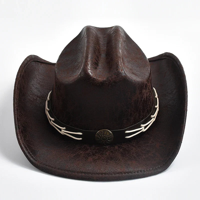 Cowboyhatt i läder - Henke