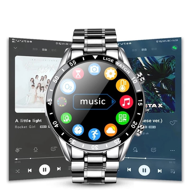 Smartwatch Deluxe - Lyxig funktionell klocka för män