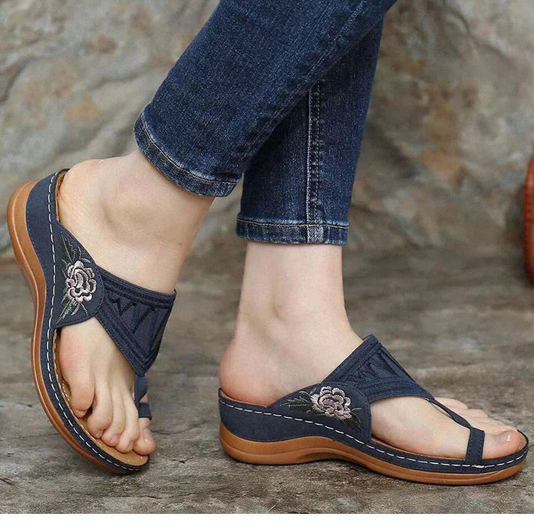 Damtofflor Broderad kil - Minnah