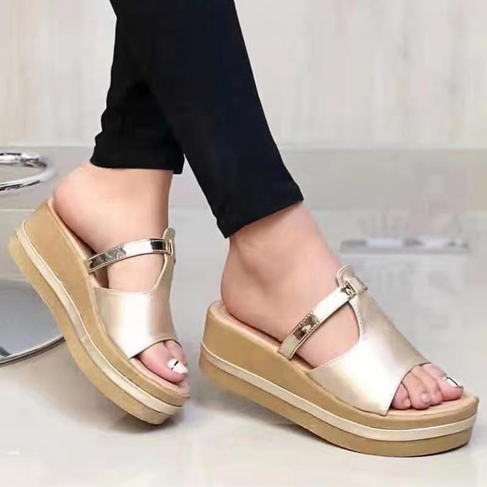 T-rem plattform flip flops för kvinnor - Arica