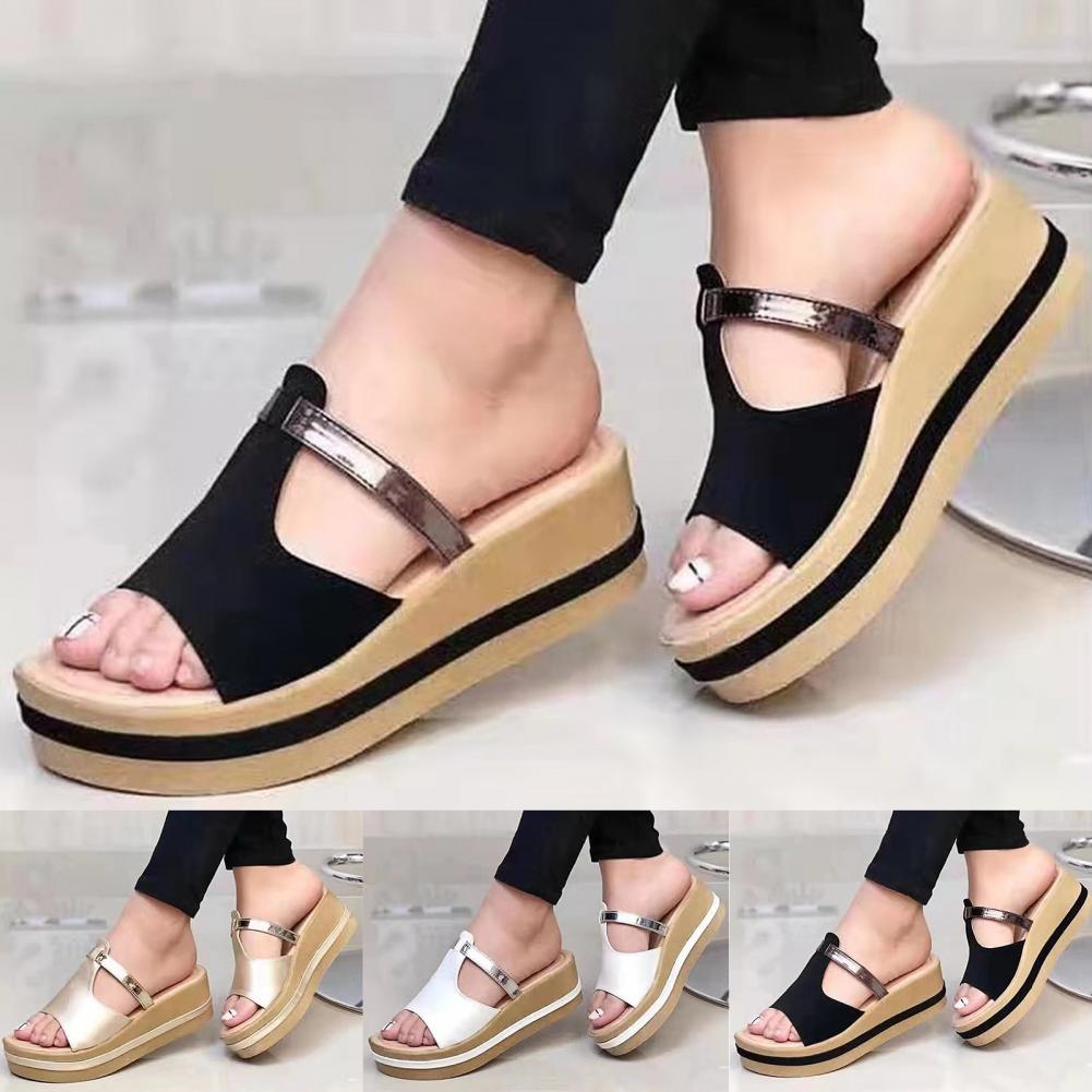 T-rem plattform flip flops för kvinnor - Arica