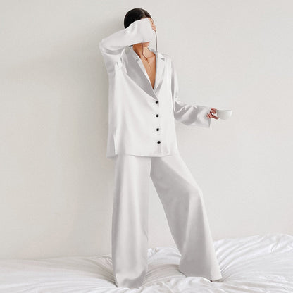 Överdimensionerat pyjamasset i satin siden - Mila