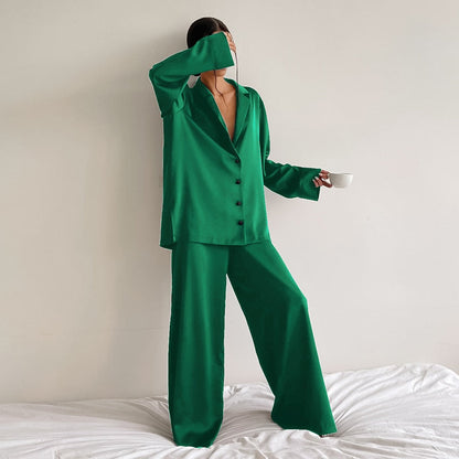 Överdimensionerat pyjamasset i satin siden - Mila