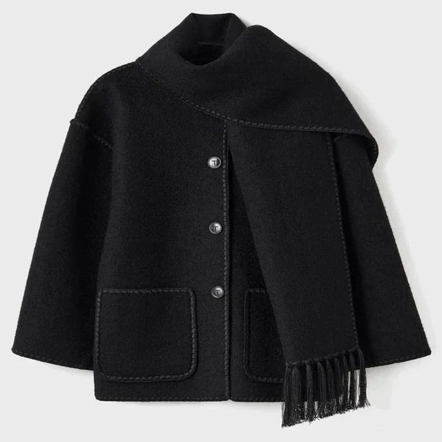 Elegant kappa med halsduk - Fraya