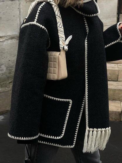 Elegant kappa med halsduk - Fraya