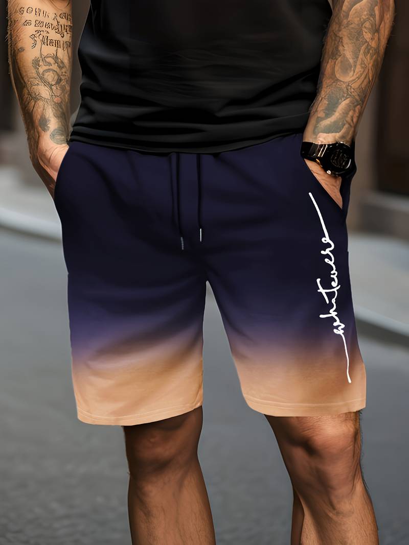 Nattblå shorts med gradientfärg - Sigvard