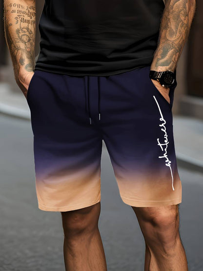 Nattblå shorts med gradientfärg - Sigvard