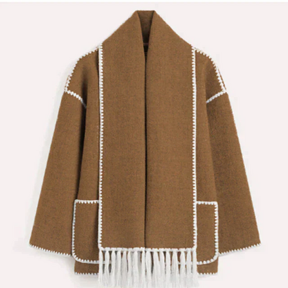 Elegant kappa med halsduk - Fraya