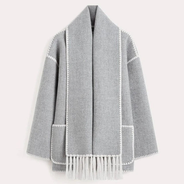 Elegant kappa med halsduk - Fraya